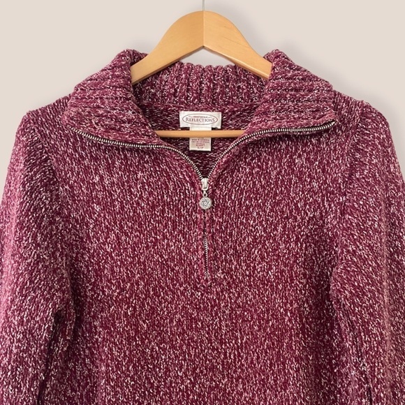 NORTHERN Reflections Quarter Zip Marled Knit Sweater - Picture 2 of 9